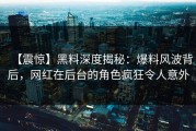 【震惊】黑料深度揭秘：爆料风波背后，网红在后台的角色疯狂令人意外